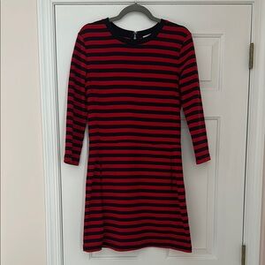Striped Red and Black Dress